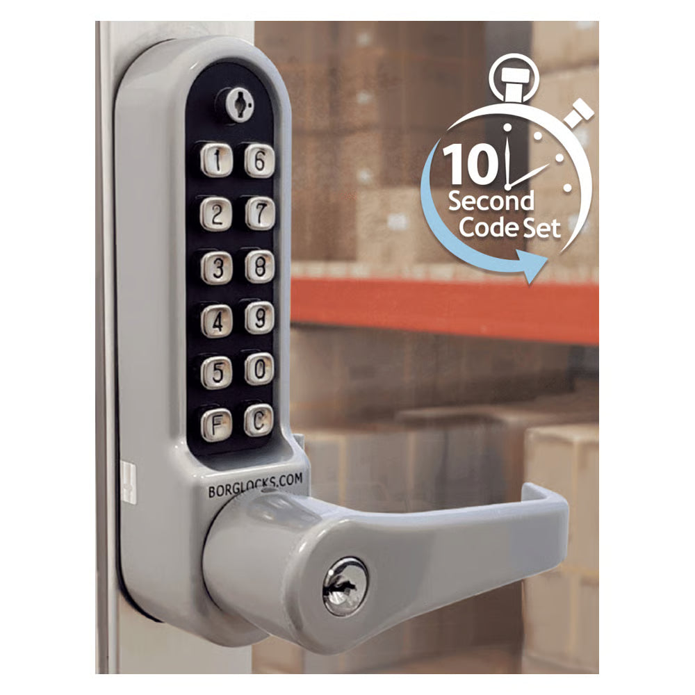 BL5702 ECP Easicode Pro Aluminium Latch Digital Lock with Flat Lever Handle, Passage Mode & Key Override