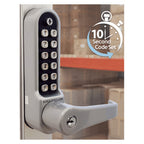 BL5702 ECP Easicode Pro Aluminium Latch Digital Lock with Flat Lever Handle, Passage Mode & Key Override