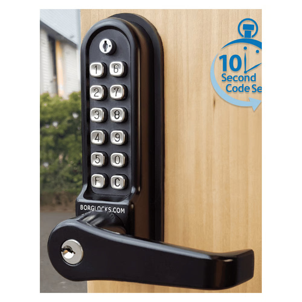 BL5771 ECP MG Easicode Pro Tubular Latch Back To Back Digital Lock with Flat Lever Handle, Passage Mode & Key Override Marine Grade