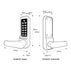BL7000 ECP Easicode Pro Front & Back Plates Digital Lock with Lever Handle