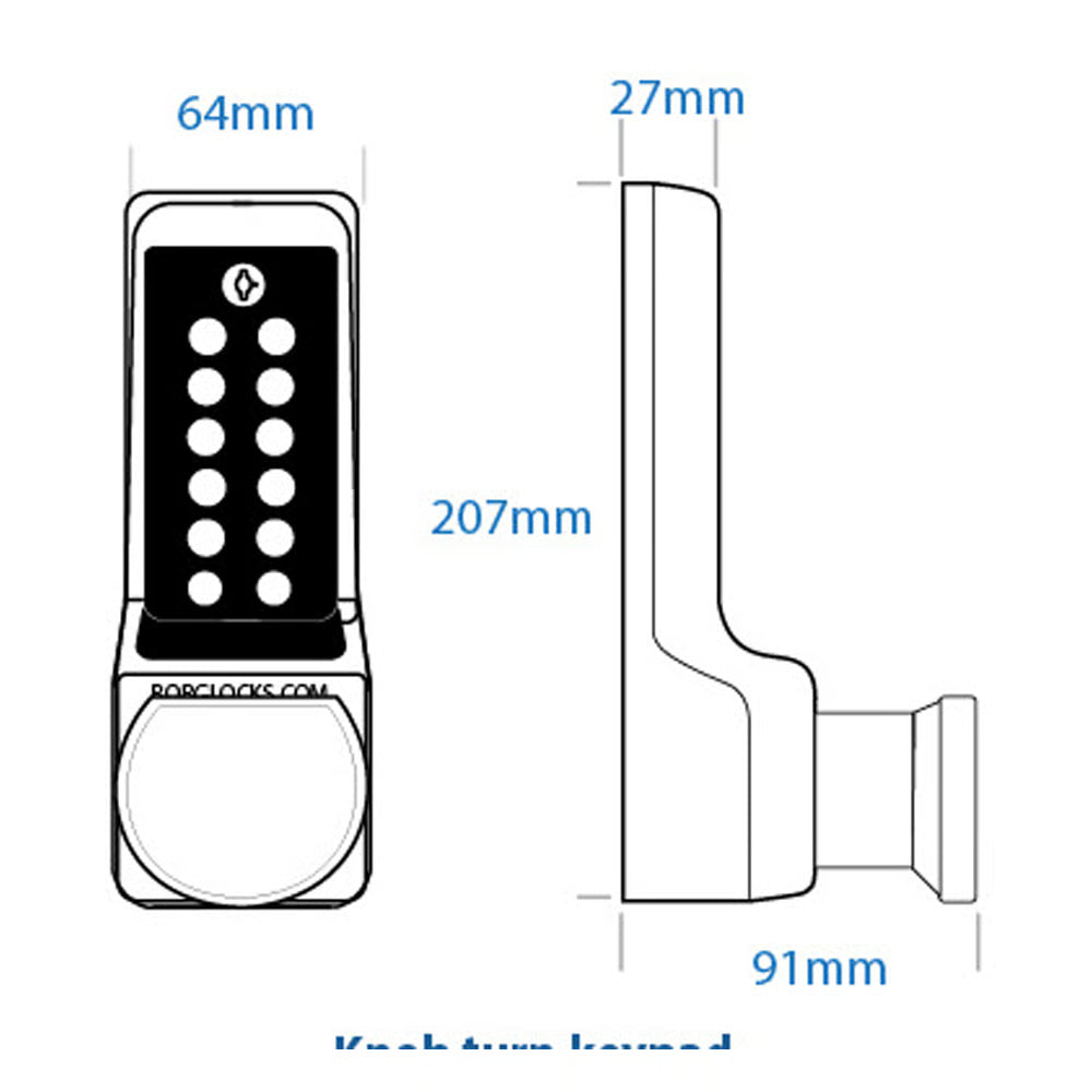 BL7103 ECP Easicode Pro Mortice Sashlock Digital Lock with Knob Turn