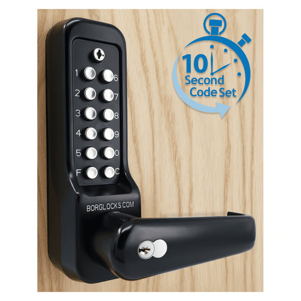 BL7700 ECP MG Easicode Pro Front & Back Plates Digital Lock with Lever Handle & Key Override Marine Grade