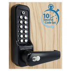 BL7701 ECP MG Easicode Pro Tubular Latch Digital Lock with Lever Handle & Key Override Marine Grade