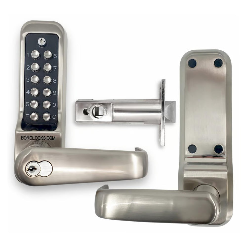 BL7701 ECP Easicode Pro Tubular Latch Digital Lock with Lever Handle & Key Override