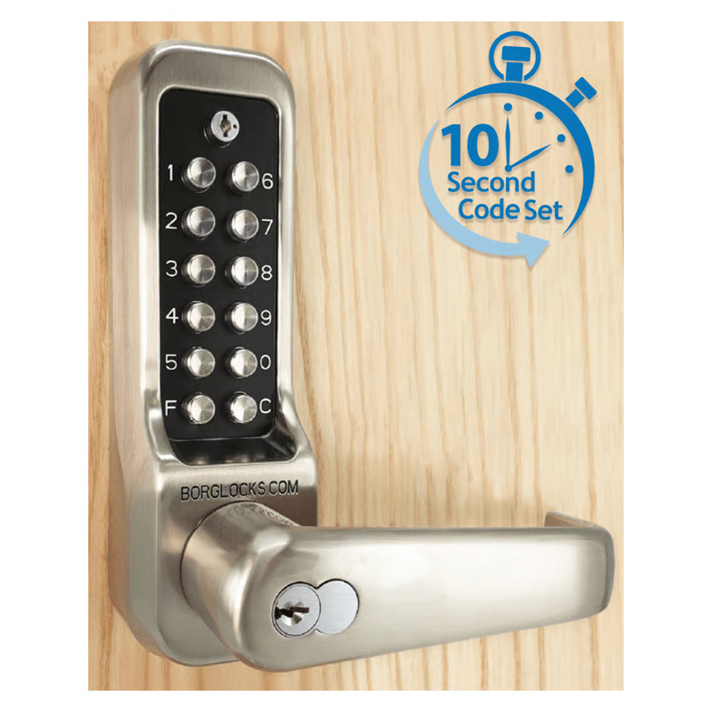 BL7701 ECP Easicode Pro Tubular Latch Digital Lock with Lever Handle & Key Override