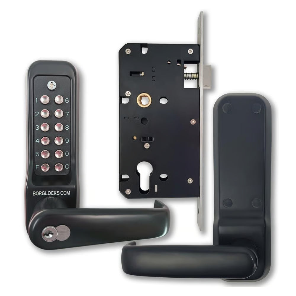 BL7703 ECP MG Easicode Pro Mortice Sashlock Digital Lock with Lever Handle & Key Override Marine Grade