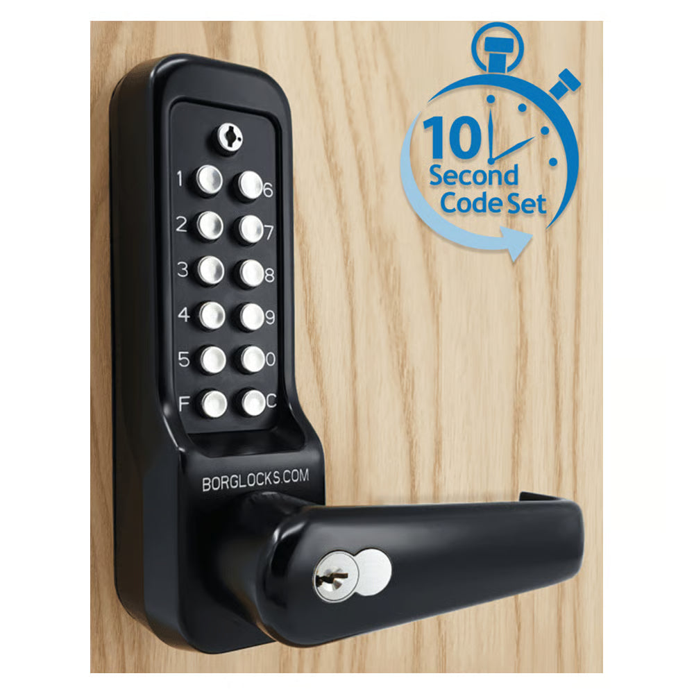 BL7703 ECP MG Easicode Pro Mortice Sashlock Digital Lock with Lever Handle & Key Override Marine Grade