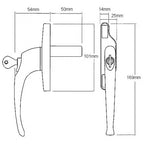 Cadenza Locking Window Espag Blade Handle