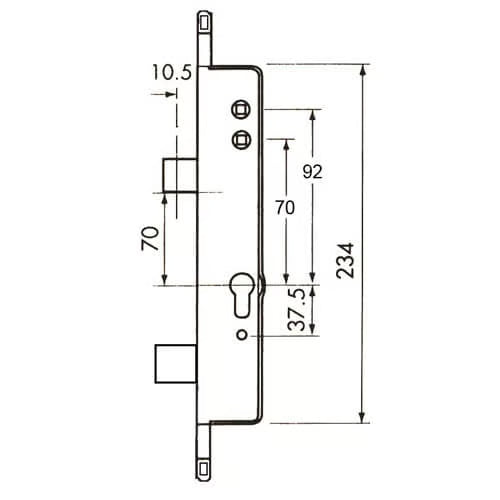 Surelock Copy Multipoint Gearbox - Lift Lever or Double Spindle