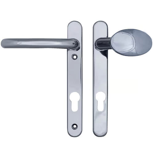Windsor Lever Moveable Pad UPVC Multipoint Door Handles - 92mm PZ Sprung 122mm Screw Centres