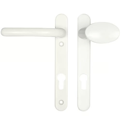 Windsor Lever Moveable Pad UPVC Multipoint Door Handles - 92mm PZ Sprung 122mm Screw Centres
