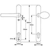 Windsor Lever Moveable Pad UPVC Multipoint Door Handles - 92mm PZ Sprung 122mm Screw Centres