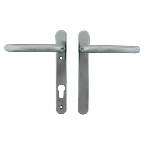Windsor Blank Lever Lever UPVC Multipoint Door Handles - 92mm PZ Sprung 122mm Screw Centres