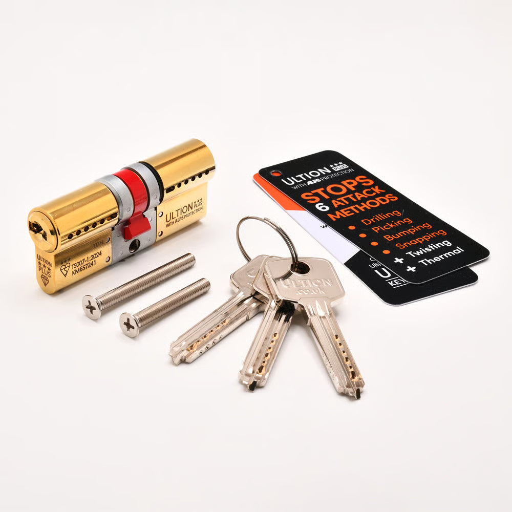 ALPS Plus Euro Double Cylinders British Standard Kitemarked TS007 3* Brass or Chrome