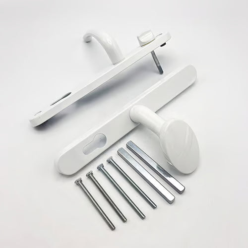 Balmoral Lever Moveable Pad UPVC Multipoint Door Handles - with Snib 92mm/62mm Sprung 212mm Screw Centres