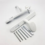 Balmoral Lever Moveable Pad UPVC Multipoint Door Handles - with Snib 92mm/62mm Sprung 212mm Screw Centres