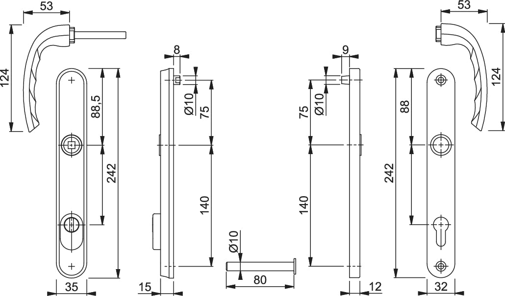 PAS 24 Quickfit Lever/Lever 215 Fixings