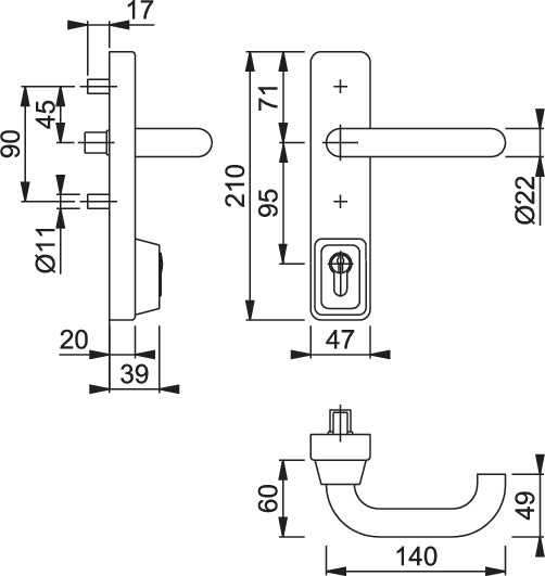 Lever Operated Outside Access Device