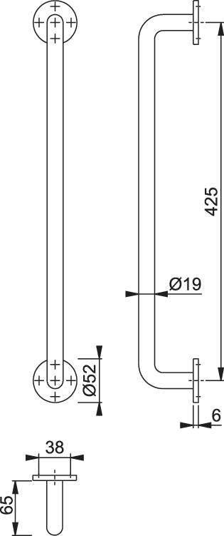 Concealed Screw Fixing Pull Handle