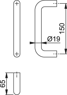 Bolt Through Fixing Pull Handle