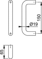 Bolt Through Fixing Pull Handle
