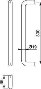 Bolt Through Fixing Pull Handle
