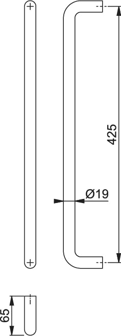 Bolt Through Fixing Pull Handle