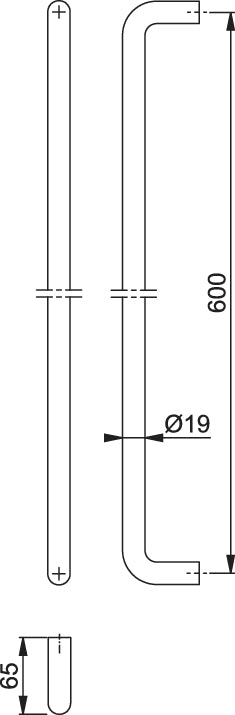 Bolt Through Fixing Pull Handle