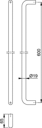 Bolt Through Fixing Pull Handle