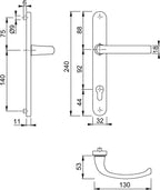 Lever Handle Set on Backplate