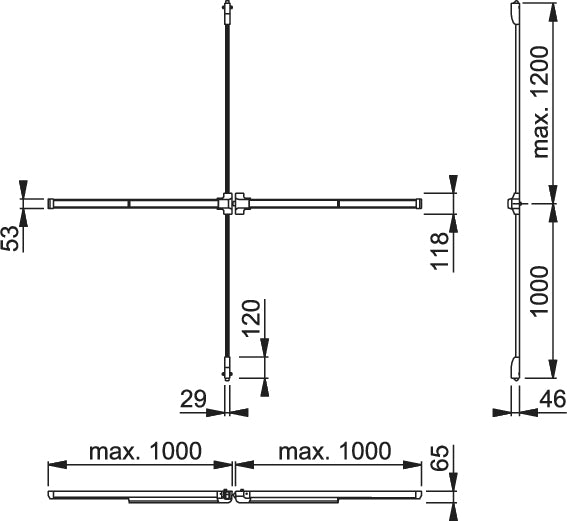 Touchbar Combination Unit for Double Rebated Doors