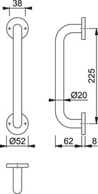 Pull Handle on 8mm Rose