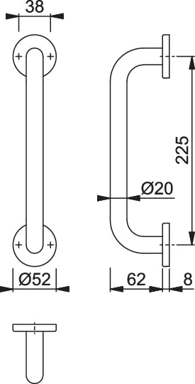 Pull Handle on 8mm Rose