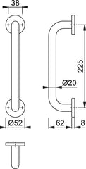 Pull Handle on 8mm Rose