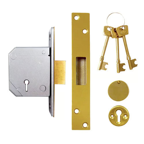 Union 3G114E British Standard 5 Lever Mortice Deadlock Visi Packed Packaging