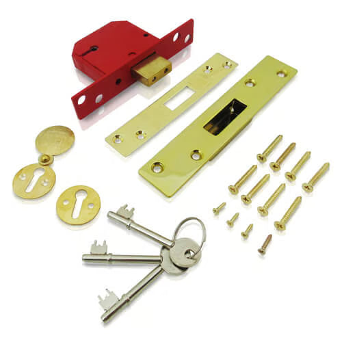 2134E British Standard 5 Lever Mortice Deadlock