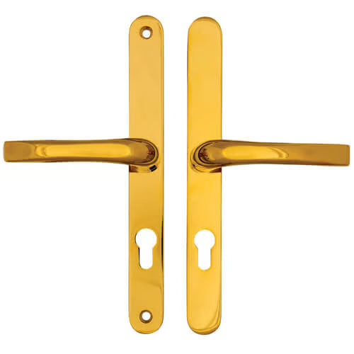 Lever Lever UPVC Multipoint Door Handles - 70mm PZ Unsprung 240mm Screw Centres - Top Screw to Spindle 105mm