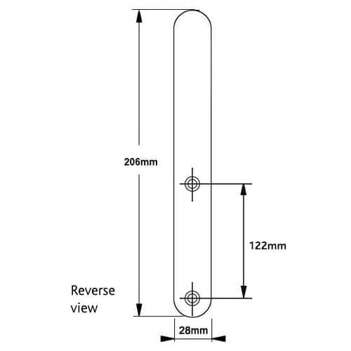 Windsor Blank Exterior Only Unsprung 122mm Screw Centres