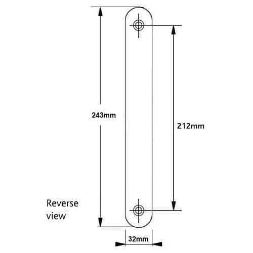 Windsor Blank Exterior Only Unsprung 212mm screw centres