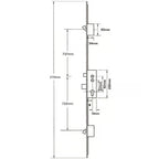 Latch Deadbolt 2 Hooks Double Spindle Multipoint Door Lock