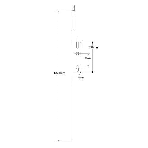Lift Lever French Door Passive Lock