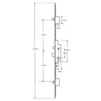Latch Deadbolt 2 Hooks Key Wind Multipoint Door Lock