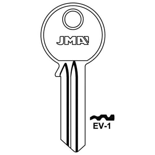 EV-1 Evva 5 Pin Cylinder Key Blank