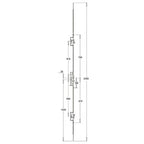 Excalibur Latch 3 Hooks 2 Anti Lift Pins 3 Rollers Multipoint Door Lock - Option 2