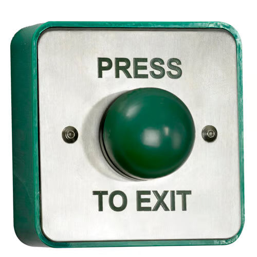 Stainless Steel Standard Dome Exit Button Surface or Flush Mounted