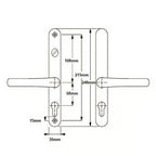 Farnham Lever Lever UPVC Multipoint Door Handles - With Snib 68mm PZ Sprung 215mm Screw Centres