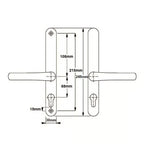 Farnham Lever Lever UPVC Multipoint Door Handles - Without Snib 68mm PZ Sprung 215mm Screw Centres
