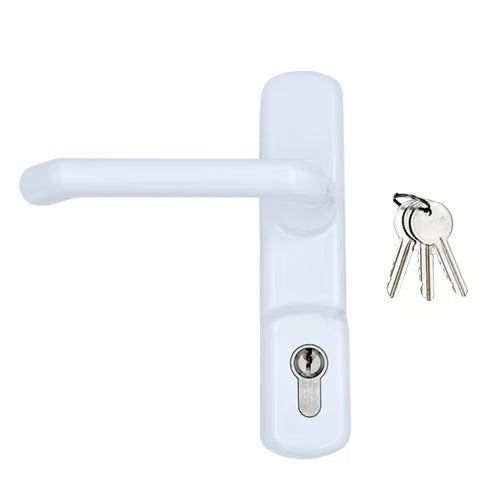 500 Series Outside Access Device - Lever Handle with Euro Cylinder - For UPVC Doors