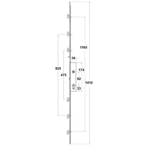 XL In line Patio lock