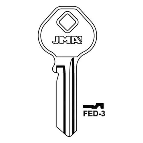 FED-3 Cylinder Key Blank